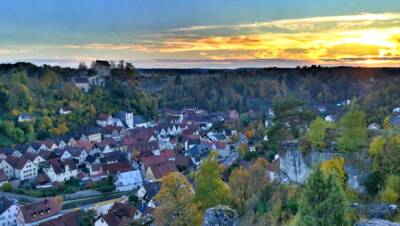 Blick von der Bergwachthütte